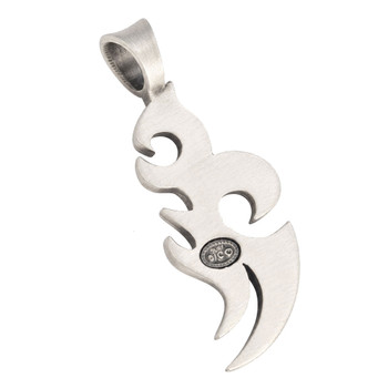 Bico Australia Jewelry Pewter Pendant E118 - FORTE - back view