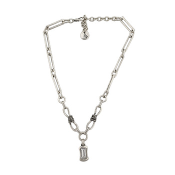 Clear crystal dangle necklace. 
