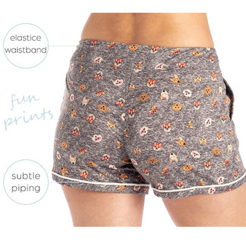 Hello Mello - Lounge Shorts Pajama Bottoms - RUFF MORNING - back view