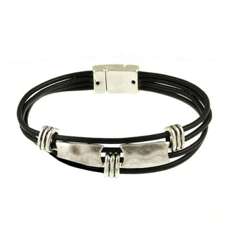 Black multi-strand magnetic bracelet.