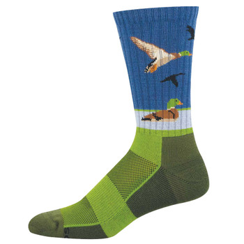 Socksmith Compass Merino Wool Men's Socks - Ducks On A Pond