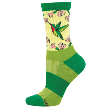 Socksmith Women's Compass Merino Wool Crew Socks - Humming Bird