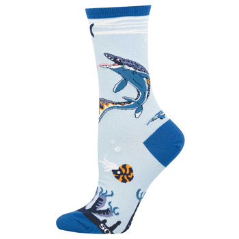 Socksmith Women's Socks - Prehistoric Dinosaur - MOSASAURUS