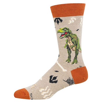 Socksmith Men's Socks - Prehistoric Dinosaur - T. REX