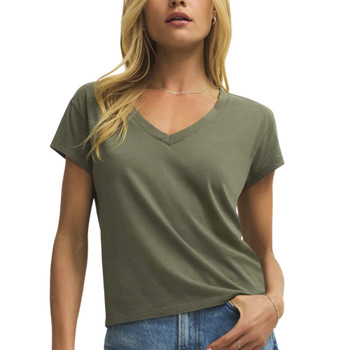 Z Supply Modern V-Neck Tee - Tea Leaf Green 
