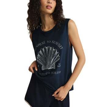 Z Supply SUNRISE Muscle Tank - Eclipse Blue - front view