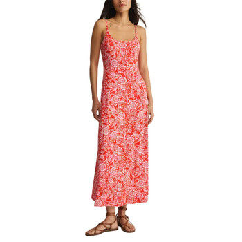 Z Supply Charisma Ona Floral Midi Dress - Lychee Red