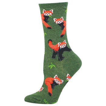 Socksmith Women's Crew Socks - Red Pandamonium