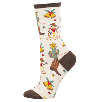 Socksmith Women's Crew Socks - Holiday - HOWDY CHRISTMAS
