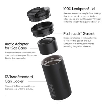 BrüMate Hopsulater Trio V2 - ( 3-In-1 Can Cooler ) - features