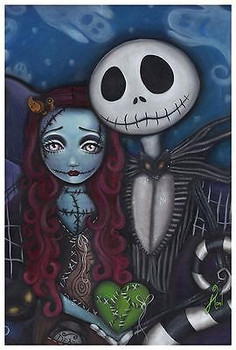 This Is True Love by Abril Andrade Fine Art Print Jack Skellington