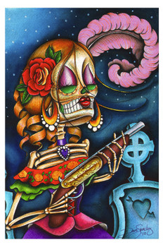 Bonita by Dave Sanchez Fine Art Print Day of the Dead Sugar Skull