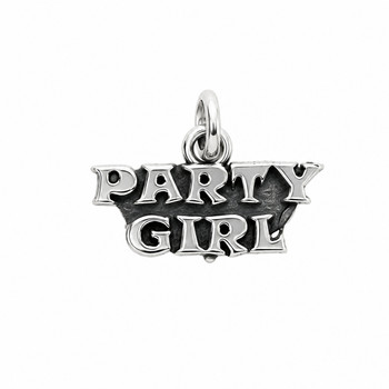 Party Girl sterling silver pendant. 