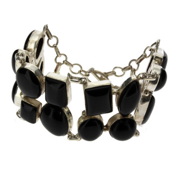 Black Onyx sterling silver bracelet.