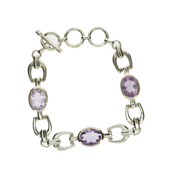 Sterling silver Amethyst bracelet.