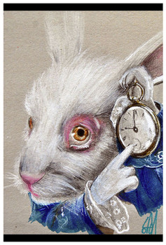 White Rabbit Time by Manuela Lai Fine Art Print Alice in Wonderland