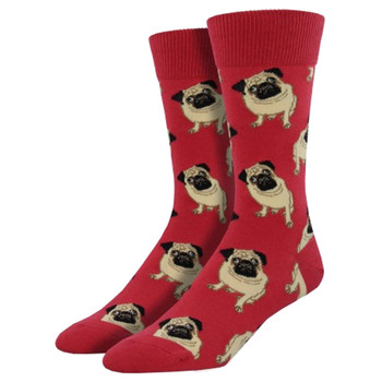 Pug Puppy Dogs Men's Crew Socks