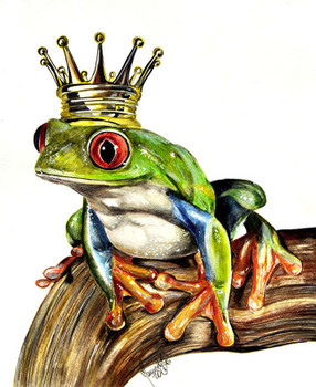 The Real Prince by Manuela Lai Canvas Giclee Art Print Crowned Tree Frog