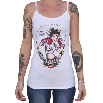 Stand Your Ground by Susana Alonso Women's Camisole Tank Top Pin Up Boxer Girl Stand Your Ground by Susana Alonso Women's Camisole Tank Top Pin Up Boxer Girl