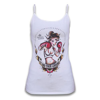 Stand Your Ground by Susana Alonso Women's Camisole Tank Top Pin Up Boxer Girl Stand Your Ground by Susana Alonso Women's Camisole Tank Top Pin Up Boxer Girl