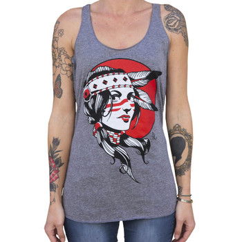 Indian Girl by Brian Kelly Women's Unfinished Tank Top Native American Woman Indian Girl by Brian Kelly Women's Unfinished Tank Top Native American Woman