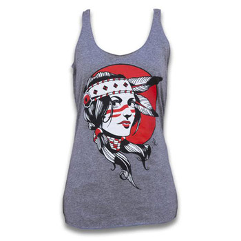 Indian Girl by Brian Kelly Women's Unfinished Tank Top Native American Woman Indian Girl by Brian Kelly Women's Unfinished Tank Top Native American Woman