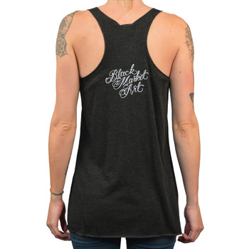 We Can Do It by Adi Women's Tattoo Unfinished Tank Top Rockabilly Rosie The Riveter We Can Do It by Adi Women's Tattoo Unfinished Tank Top Rockabilly Rosie The Riveter