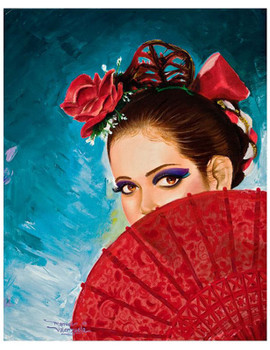 Senorita Spanish Dancer by Manuel Valenzuela Tattoo Fine Art Print Senorita Spanish Dancer by Manuel Valenzuela Tattoo Fine Art Print
