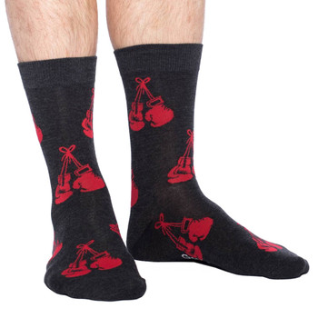 Men's Crew Socks Red Boxing Gloves