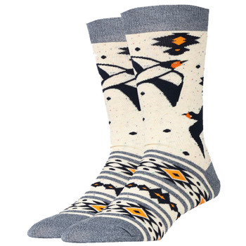 Men's Crew Socks Beach Birds Southwestern Design