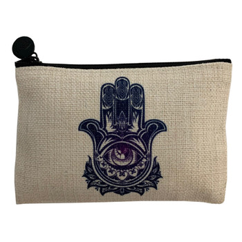 Third Eye Hamsa Hand Coin Purse Small Cosmetic Bag Third Eye Hamsa Hand Coin Purse Small Cosmetic Bag