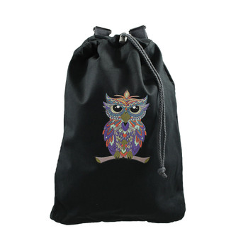 Colorful owl backpack purse front view. Colorful owl backpack purse front view.