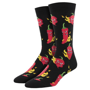 Hot Stuff Red Chili Pepper Men's Crew Socks