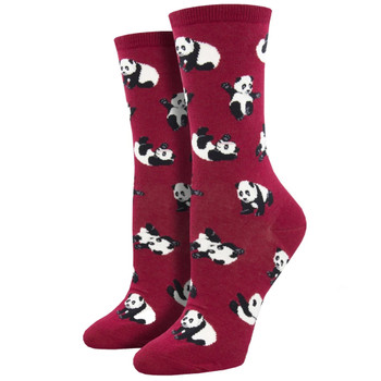 Cuddle Puddle Panda Bears Women's Crew Socks