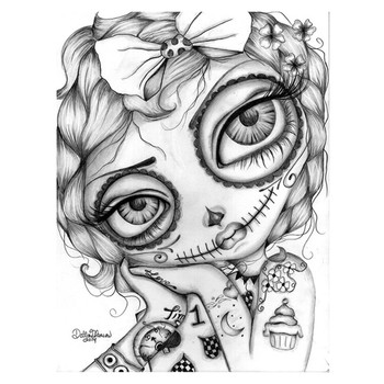 Dottie Gleason - Amelia Day of the Dead - Canvas Art Print