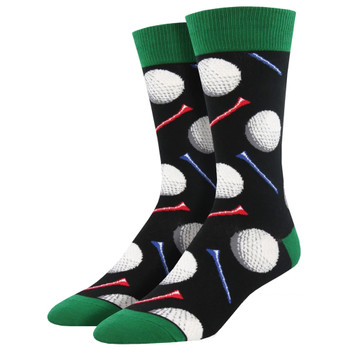 Golf Balls Tee It Up Men's Crew Socks