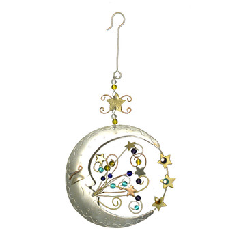 Magic moon metal Christmas ornament. 