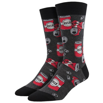 Crushing It Beer Cans Men's Crew Socks