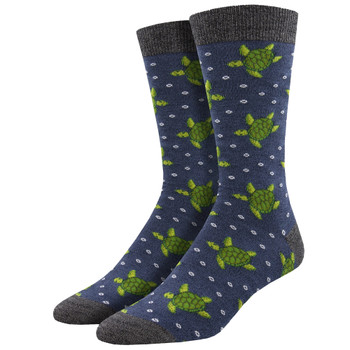 Socksmith Men's Bamboo Blend Crew Socks - Turtle Tales