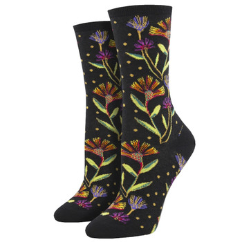 Laurel Burch Wildflowers Women's Crew Socks