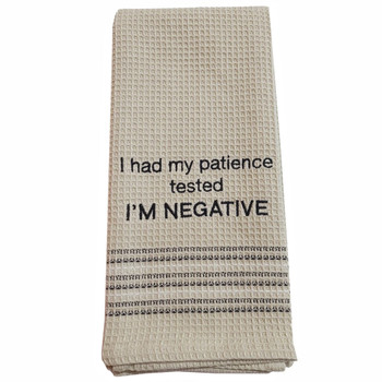 Tested Negative Witty Kitchen Dishtowel