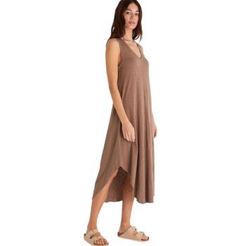 Z Supply Reverie Midi Dress Pebble Brown side view