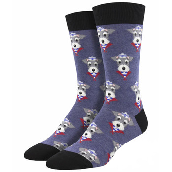 Snazzy Schnauzer Dog Socks