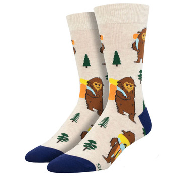Socksmith Men's Crew Socks - Hot On Your Trail - Bigfoot