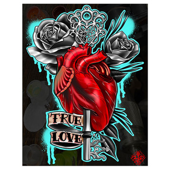 2 Cents - True Love Heart - Canvas Giclee
