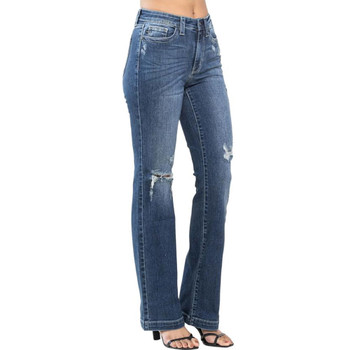 [Kashiko] Lowrise Boots Cut Denim Pants /追跡付 8seconds Boot Cut Light Weight Denim Pants Sky Blue | Wide