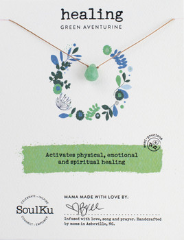 Soulku Green Aventurine necklace for healing. 