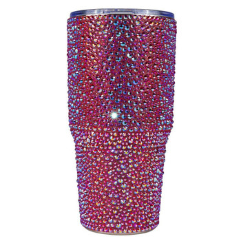 Red Iridescent Rhinestone Tumbler