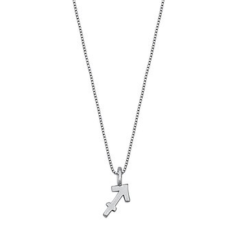 Sterling silver Sagittarius pendant and chain necklace. 