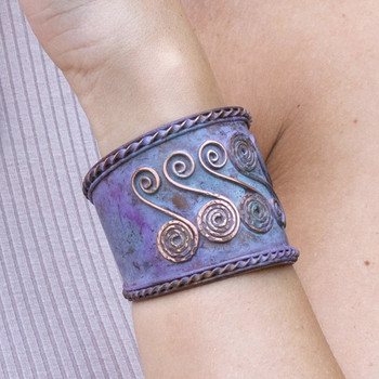 Anju Jewelry Copper Patina Cuff Bracelet model view